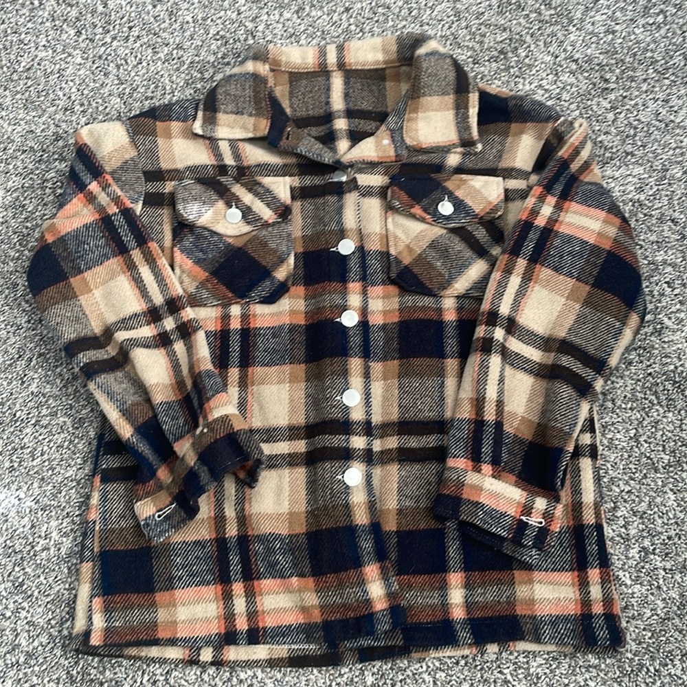 Woman’s small plaid flannel